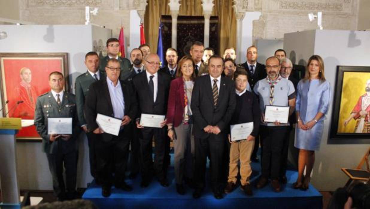 José Julián Gregorio, con todos los galardonados