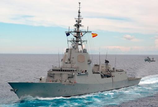 La fragata «Almirante Juan de Borbón» de la Armada Española