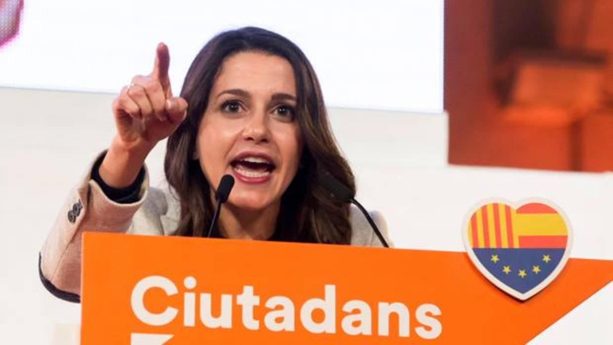 Inés Arrimadas, durante el pasado viernes en un acto de campaña
