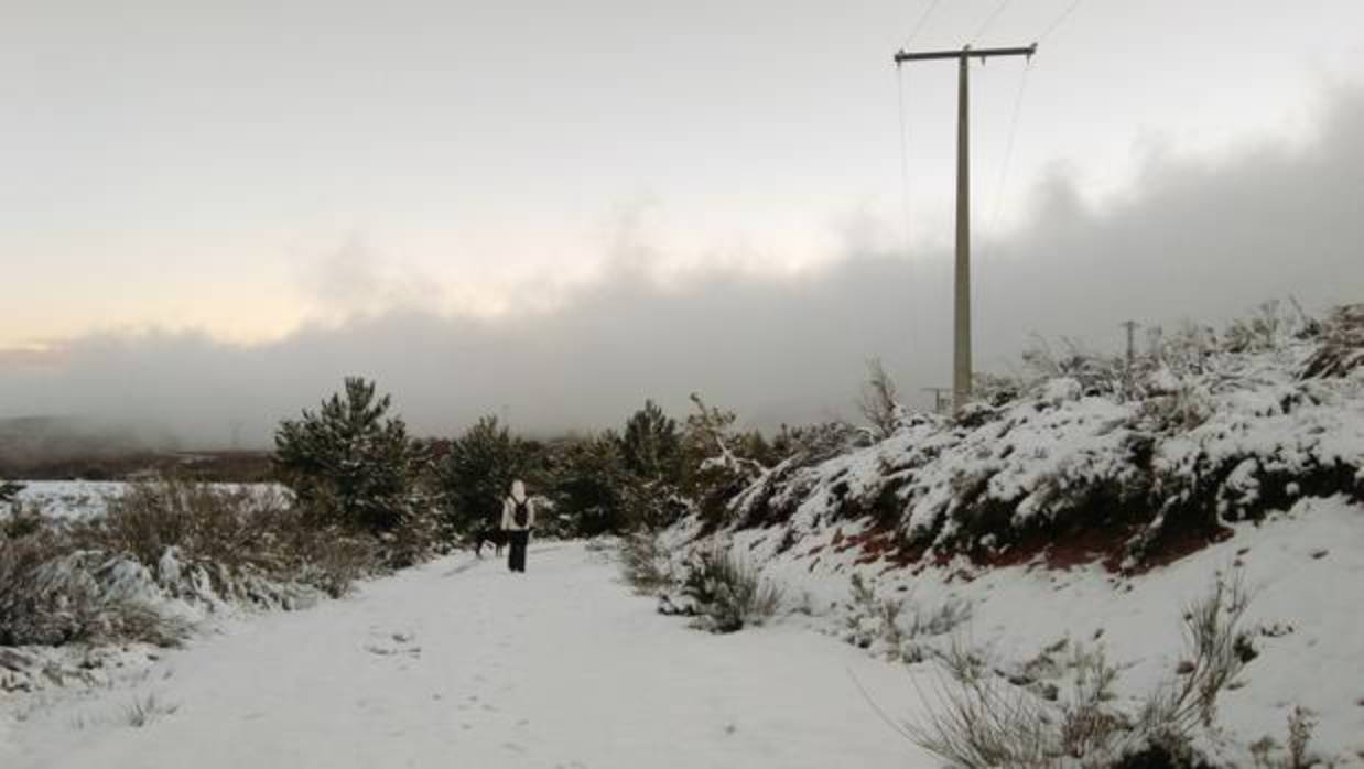 Nieve en El Bierzo (León) en una imagen de archivo