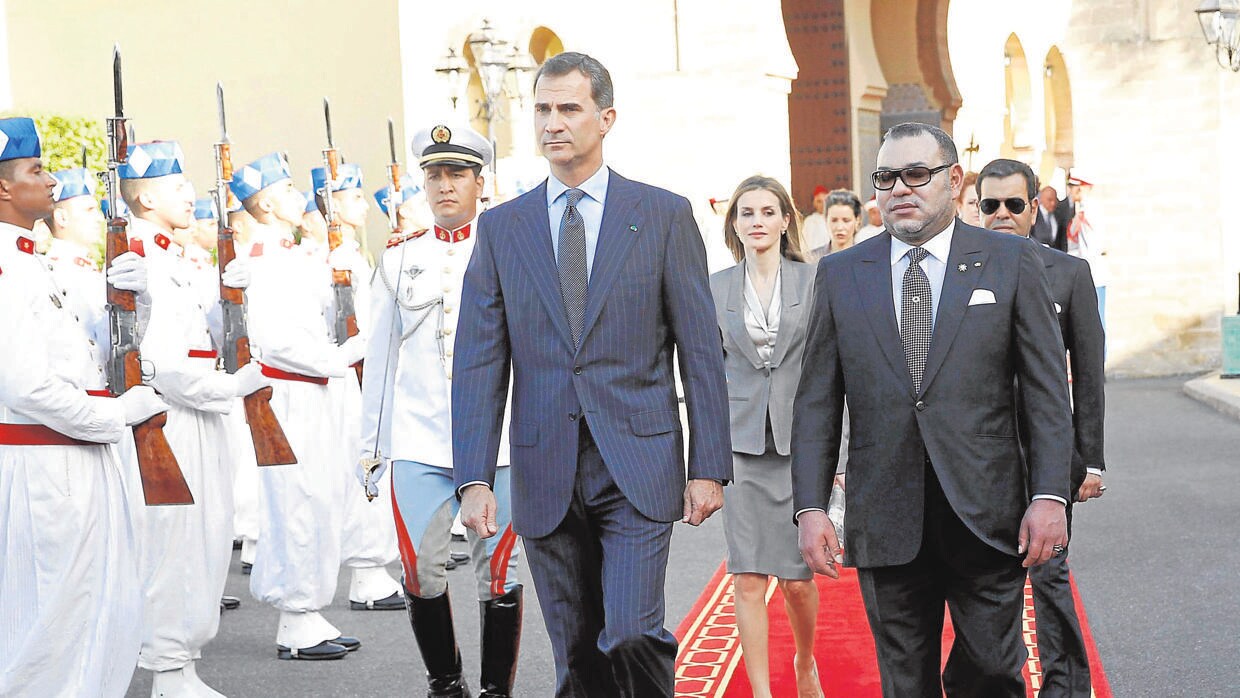 Don Felipe, junto al Rey de Marruecos, Mohamed VI