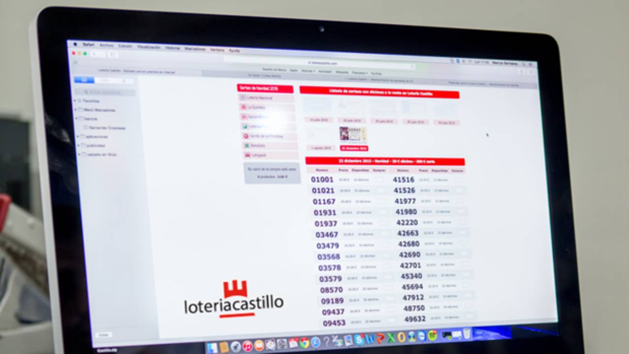 Imagen de la página web de Lotería Castillo