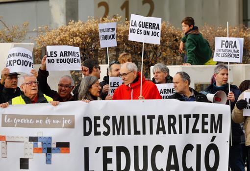 Imagen de la protesta antimilitarista