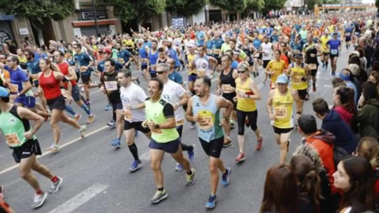 Imagen de la última edición del maratón de Valencia