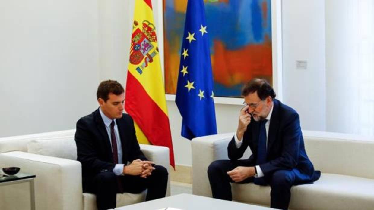 Mariano Rajoy y Albert Rivera durante una reunión en septiembre en La Moncloa