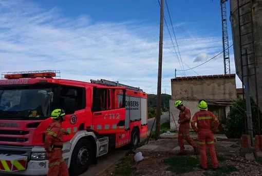 Imagen de una intervención de los bomberos en Cullera