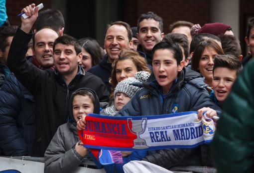 El Real Madrid llega al Parador de Soria ante una gran expectación