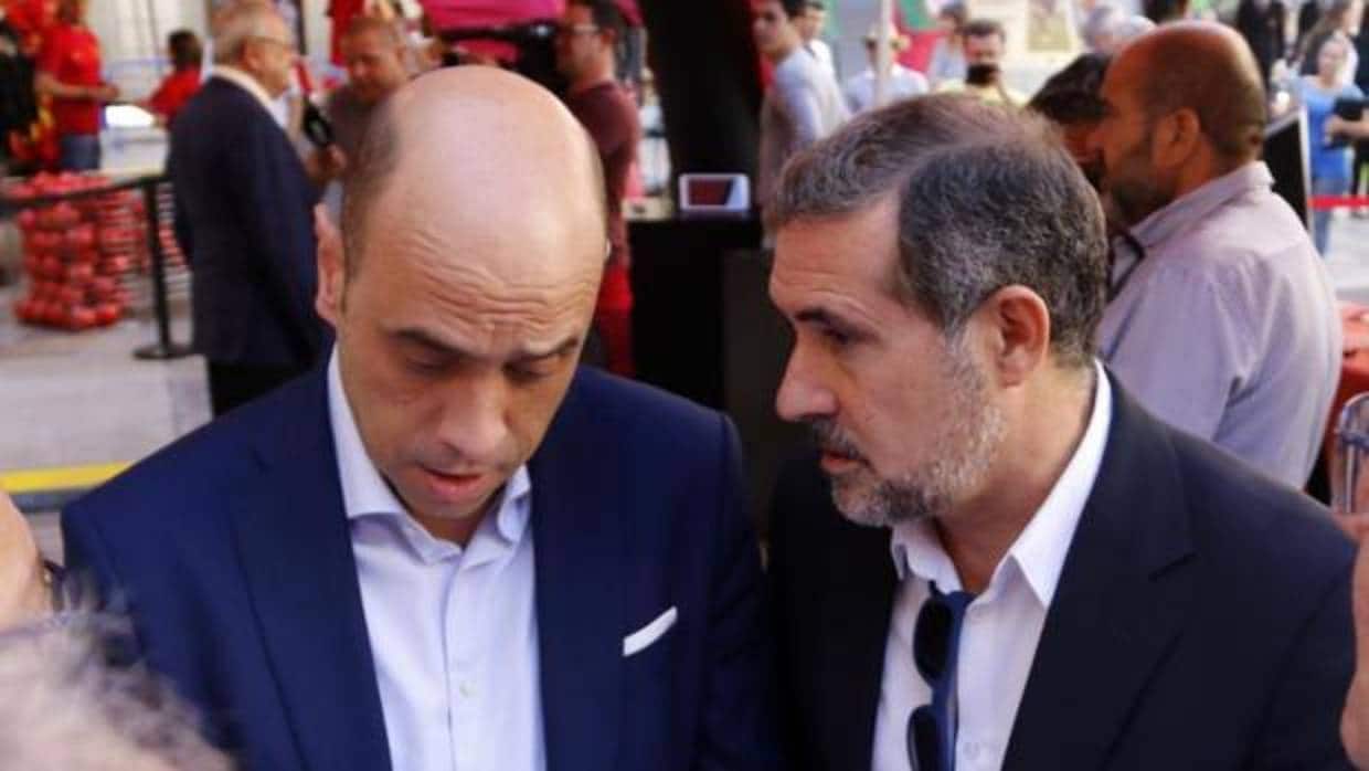 El alcalde Alicante, Gabriel Echávarri, y su asesor Lalo Díez