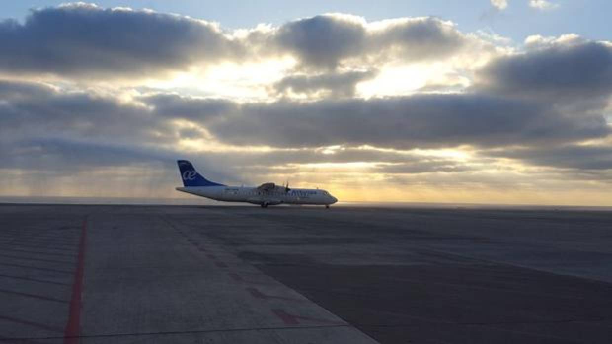 Un ATR de Air Europa Express en el Aeropuerto de Fuerteventura