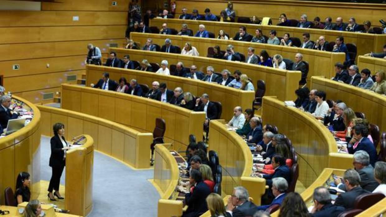 Pleno del Senado en el que Sáenz de Santamaría defendió la aplicación del artículo 155 en Cataluña