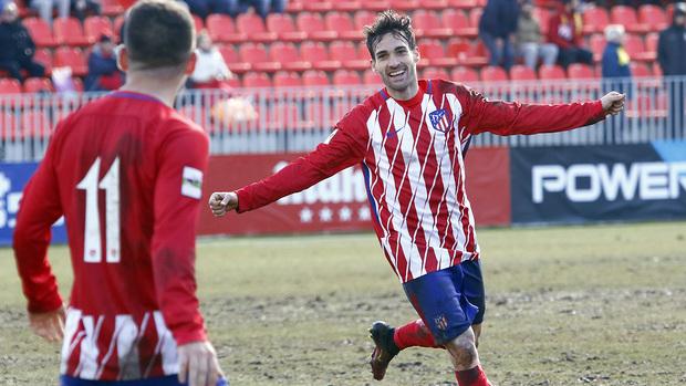 Jorge Ortiz debutó con gol en el filial del Atlético