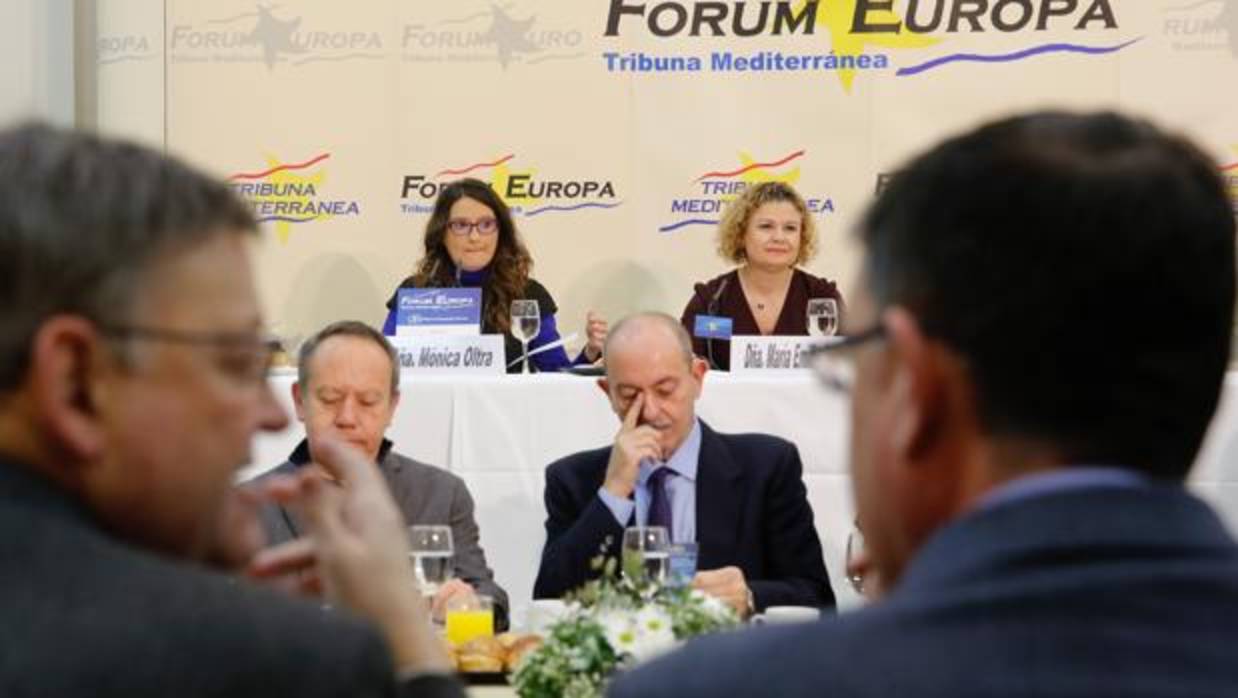 Mónica Oltra, durante el acto de Fórum Europa