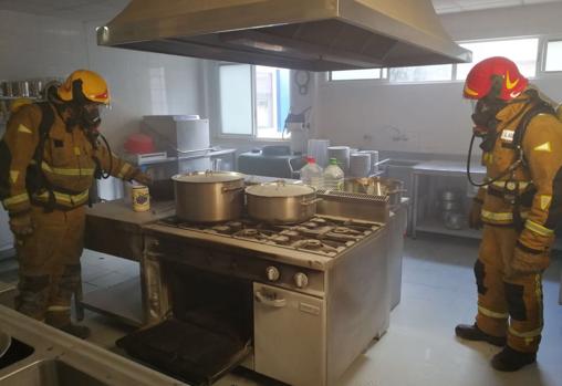 Cocinas del Centro Ocupacional El Maigmó, tras el incendio