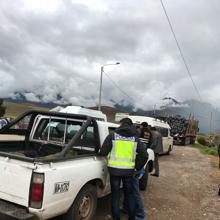 Imagen del operativo desplegado en Perú