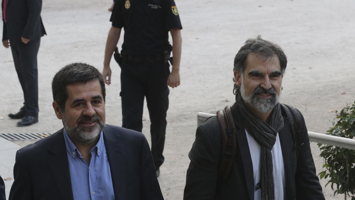 Jordi Sànchez y Jordi Cuixart, el día que declararon en la Audiencia Nacional