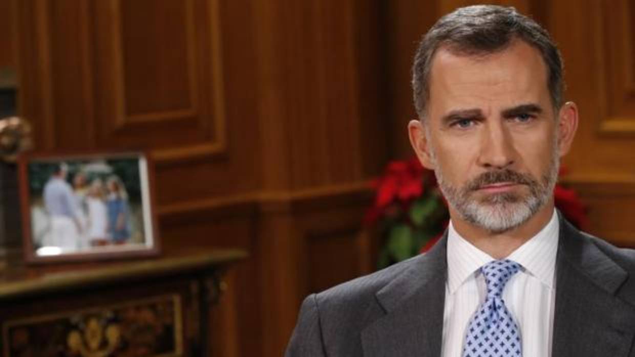 El Rey Felipe VI durante un discurso de Navidad