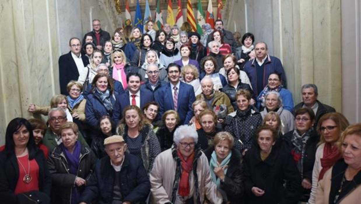 Familiares de represaliados por el franquismo, en la Diputación de Ciudad Real