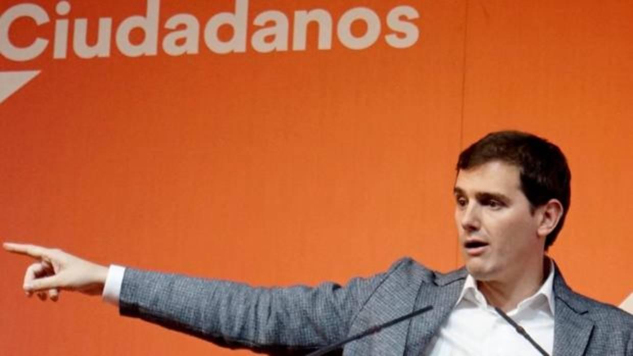 Albert Rivera, durante un mitin en Teruel, este miércoles