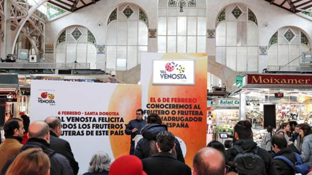 Imagen del acto celebrado este martes en el Mercado Central de Valencia