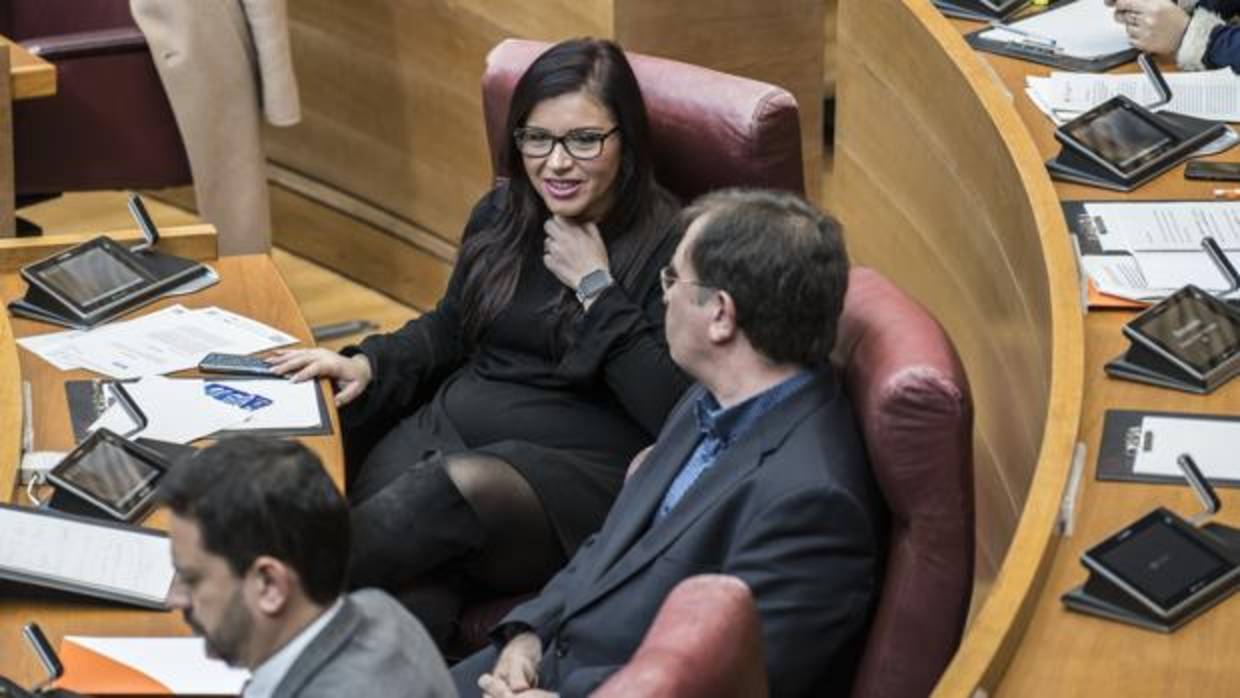 Imagen de Mari Carmen Sánchez tomada en las Cortes Valencianas