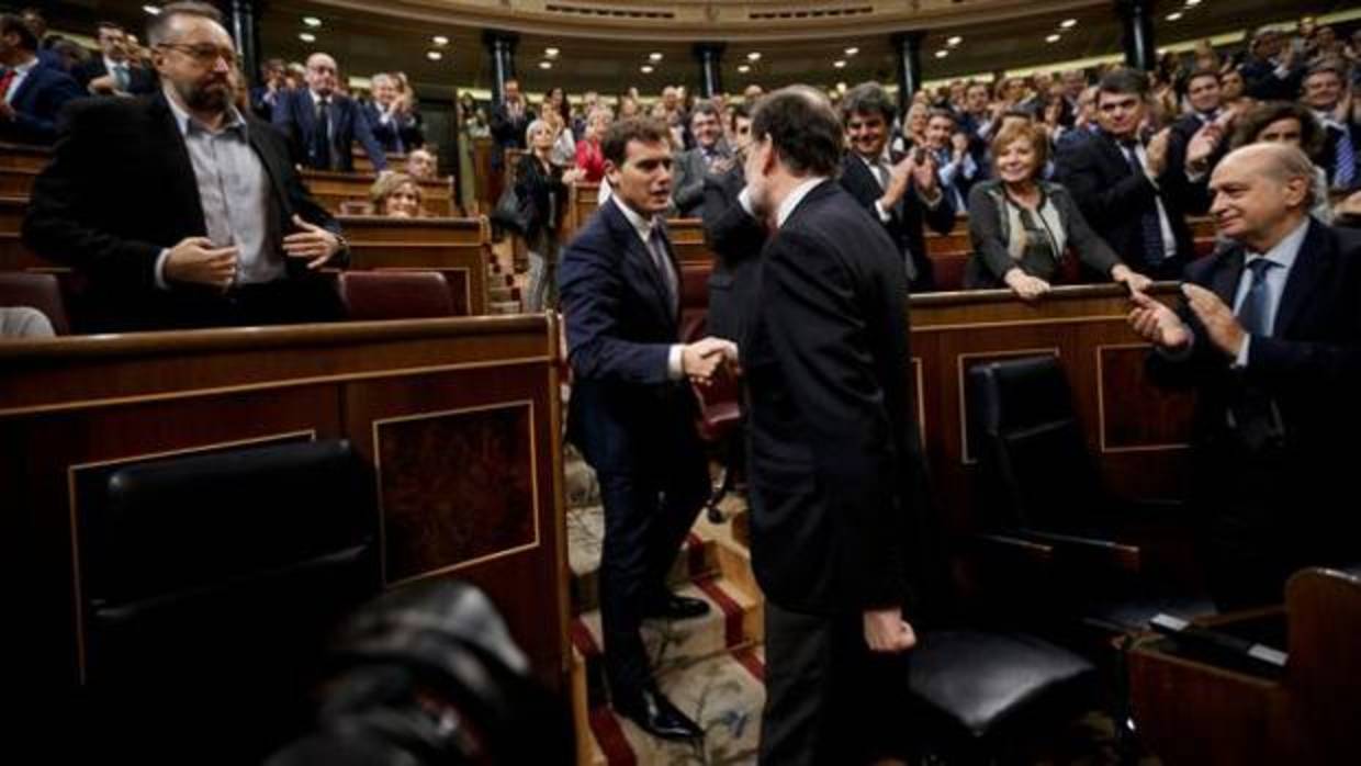 Rivera y Rajoy, en el Congreso