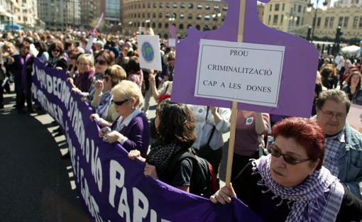 Imagen de archivo de una manifestación con motivo del Día Internacional de la Mujer Trabajadora