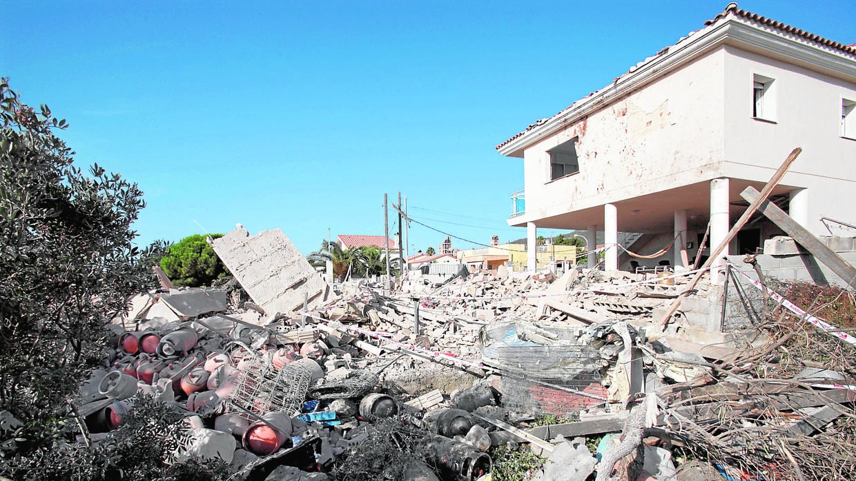 Chalé de Alcanar (Tarragona) que era base de operaciones de la célula yihadista