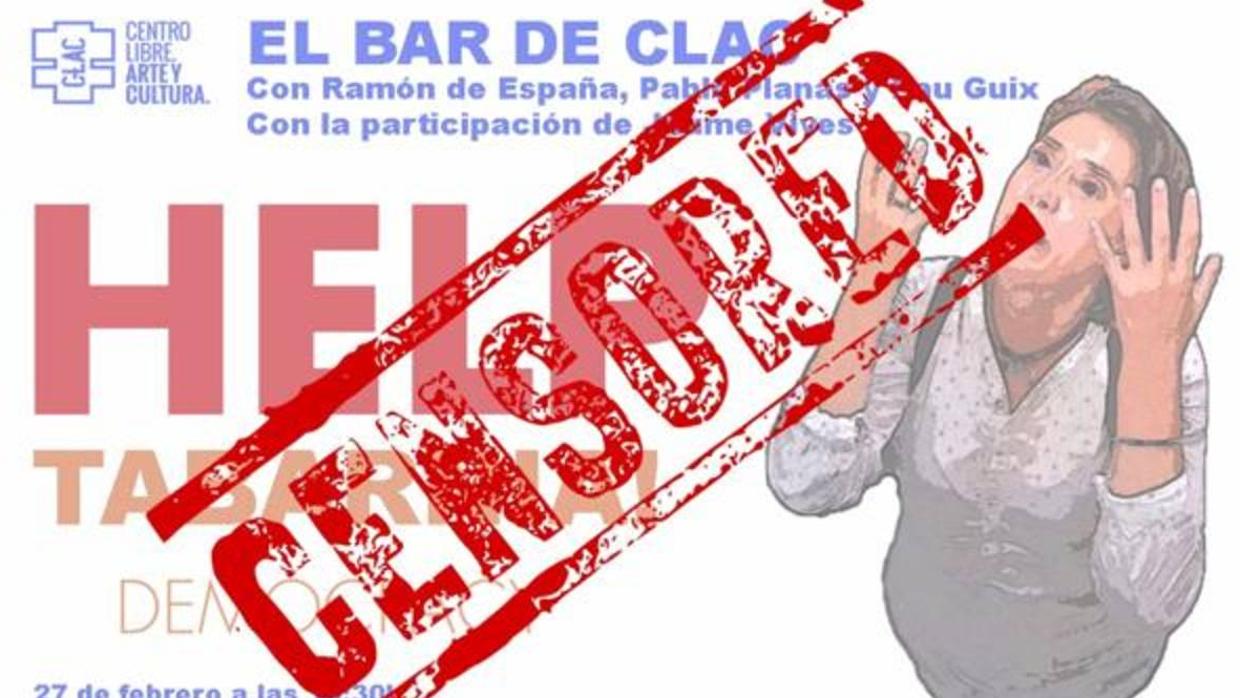 Cartel del evento censurado por el Ayuntamiento de Barcelona