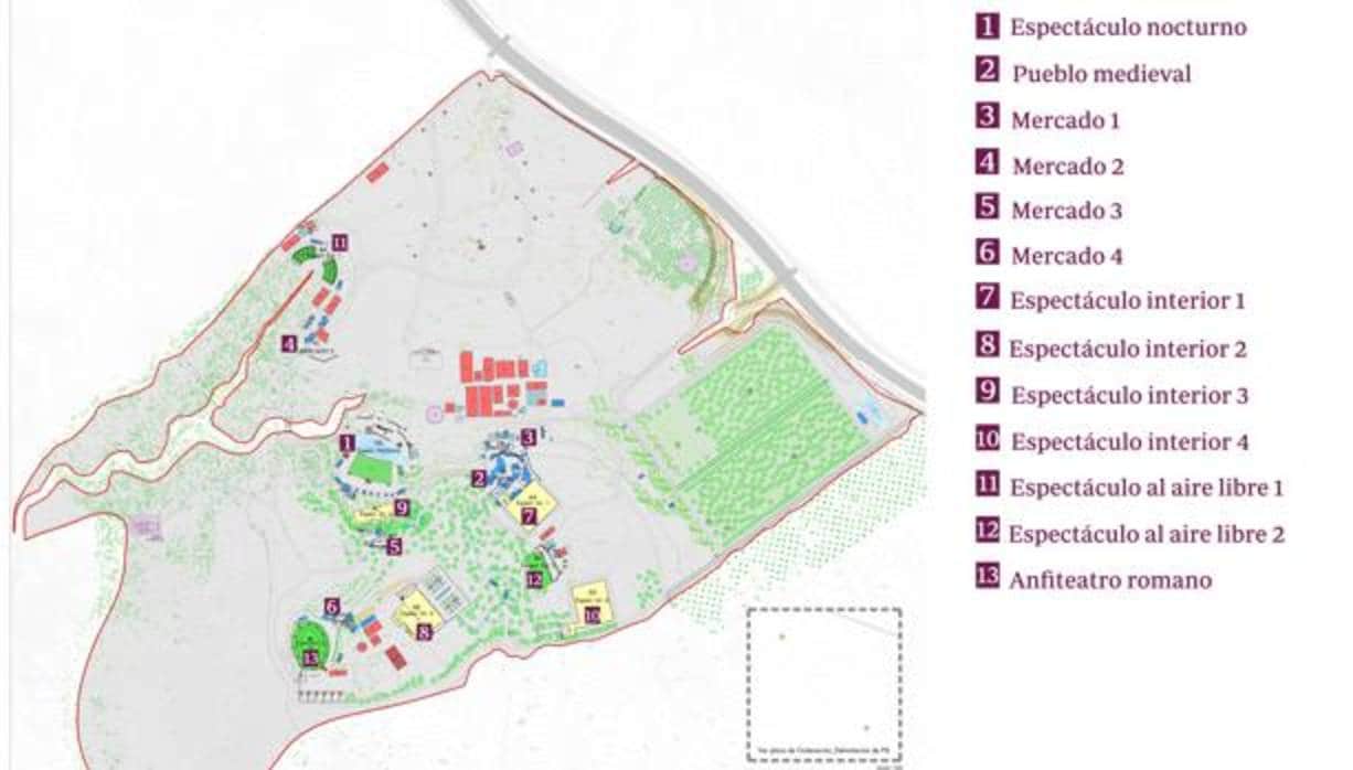 Plano del parque temático Puy de Fou que se construirá en Toledo