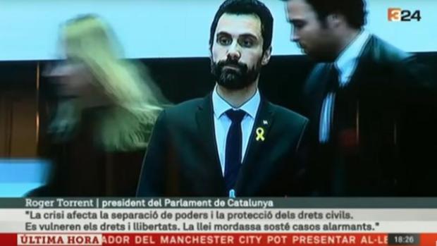 El CGPJ reprocha a Torrent su «grave» ataque a los jueces en su arenga sobre los «presos políticos»