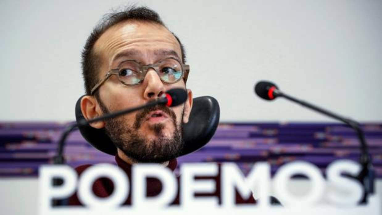 Pablo Echenique, durante su comparecencia de hoy