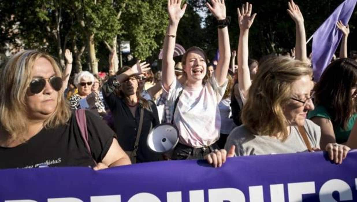 Manifestación feminista en Madrid, mayo de 2017