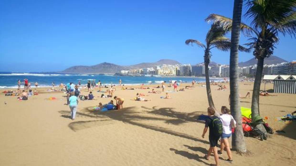 Playa de Las Canteras, este jueves