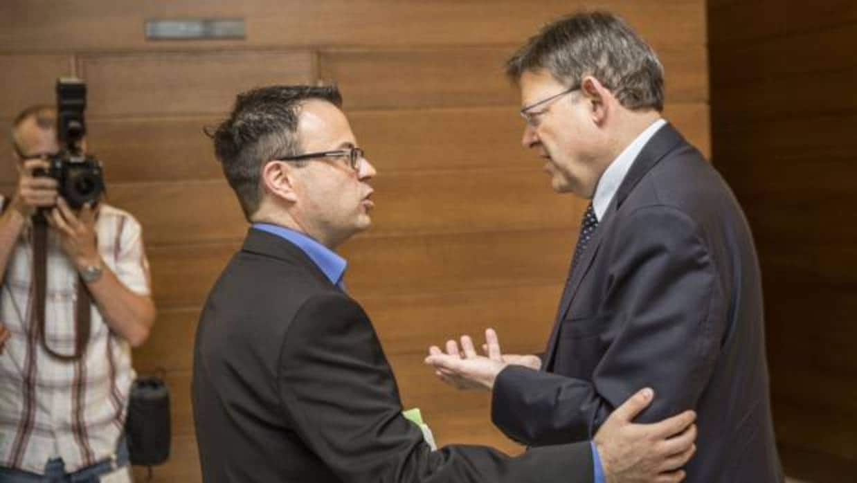Marc Pallarés y Ximo Puig, en una imagen de archivo