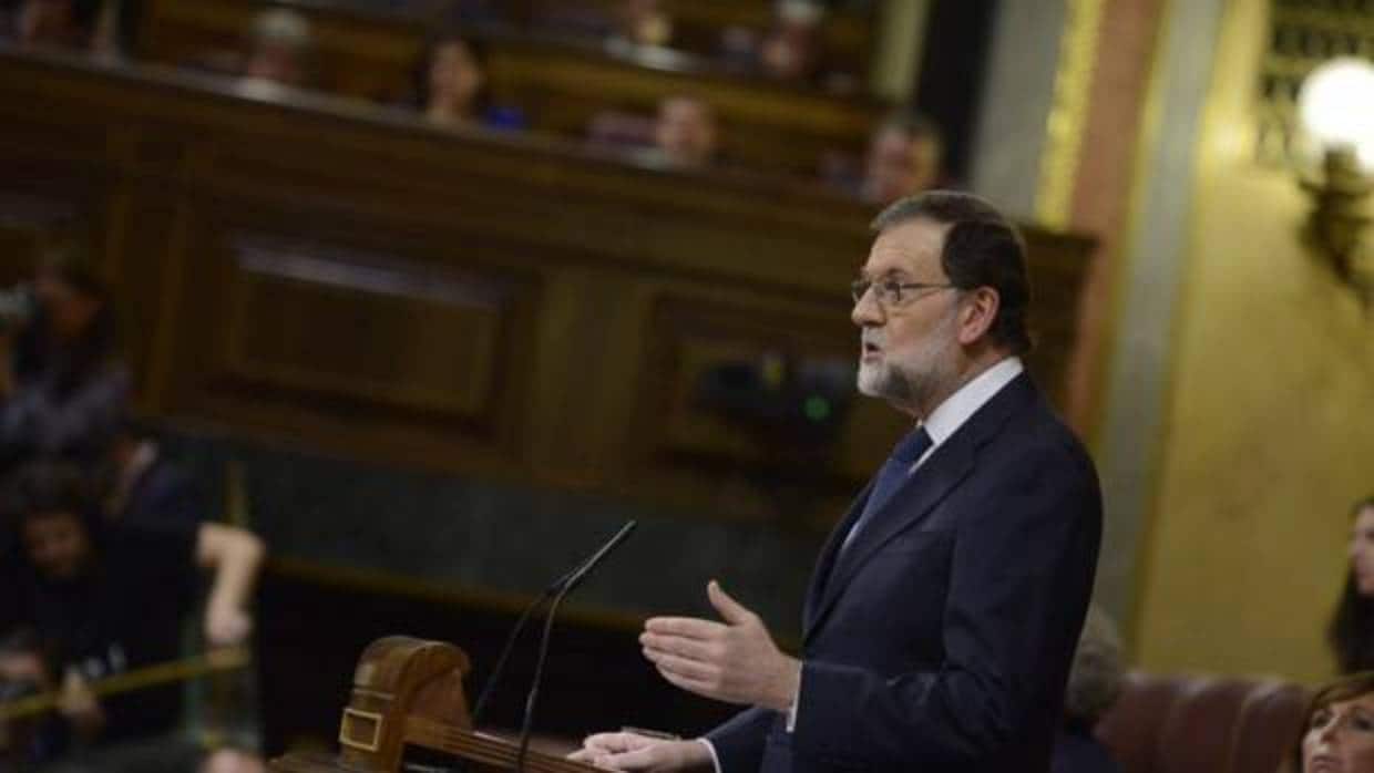 Mariano Rajoy durante un Pleno en el Congreso de los Diputados en octubre de 2017