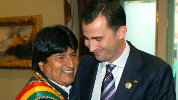 Evo Morales visita al Rey que tanto ha criticado