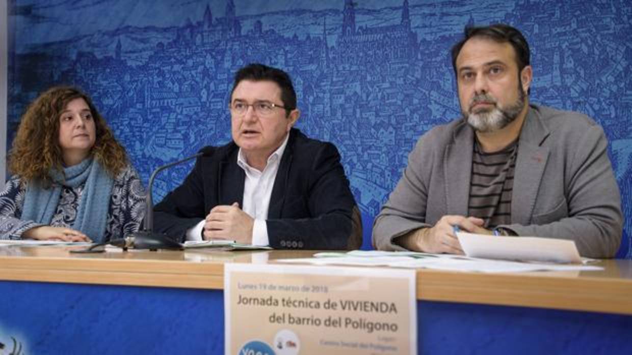 Isabel Ralero, Teo García y Javier Mateo, en la rueda de prensa