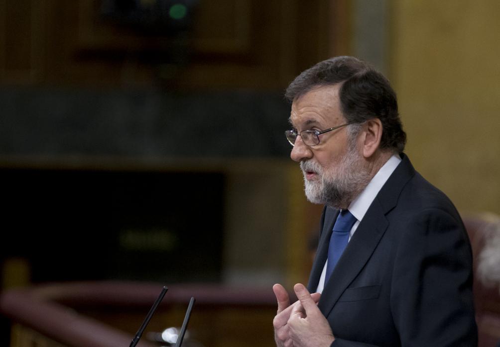 Mariano Rajoy, durante una de sus intervenciones en el pleno monográfico sobre las pensiones en el Congreso