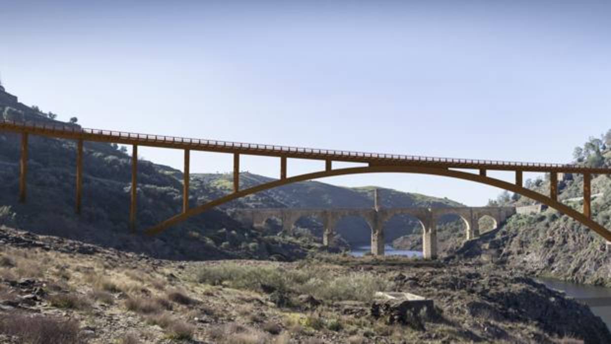 Proyecto del nuevo puente de Alcántara, en Cáceres