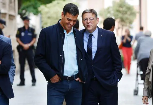 Ximo Puig y Pedro Sánchez, en Valencia en una imagen de archivo