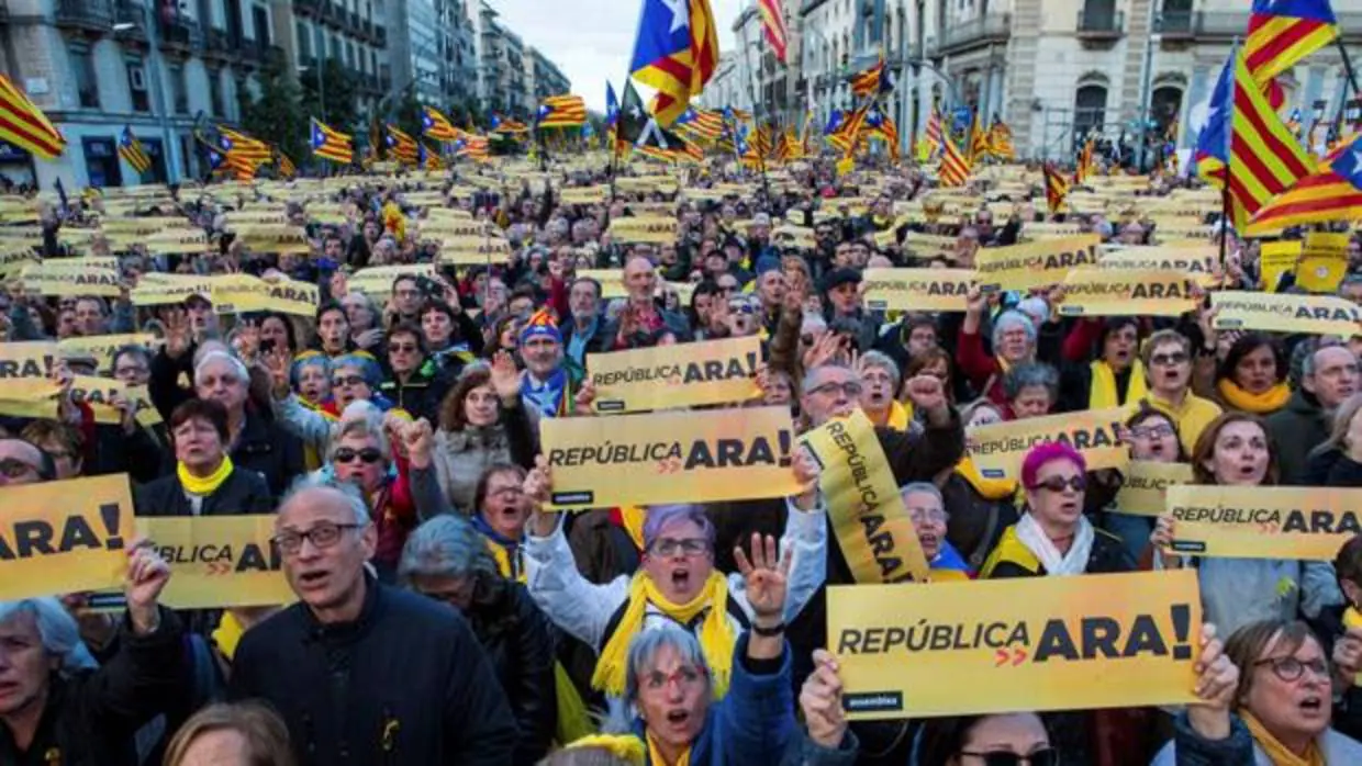 Manifestación de la ANC en Barcelona