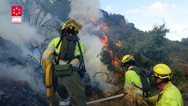 El incendio forestal de Montán, controlado tras arrasar cuarenta hectáreas