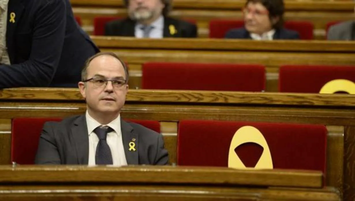 Jordi Turull, este jueves durante su debate de investidura en el Parlament de Cataluña