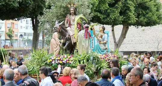 Procesión de la Burrita en Nuestra Señora de la Luz, en la ciudad de Las Palmas