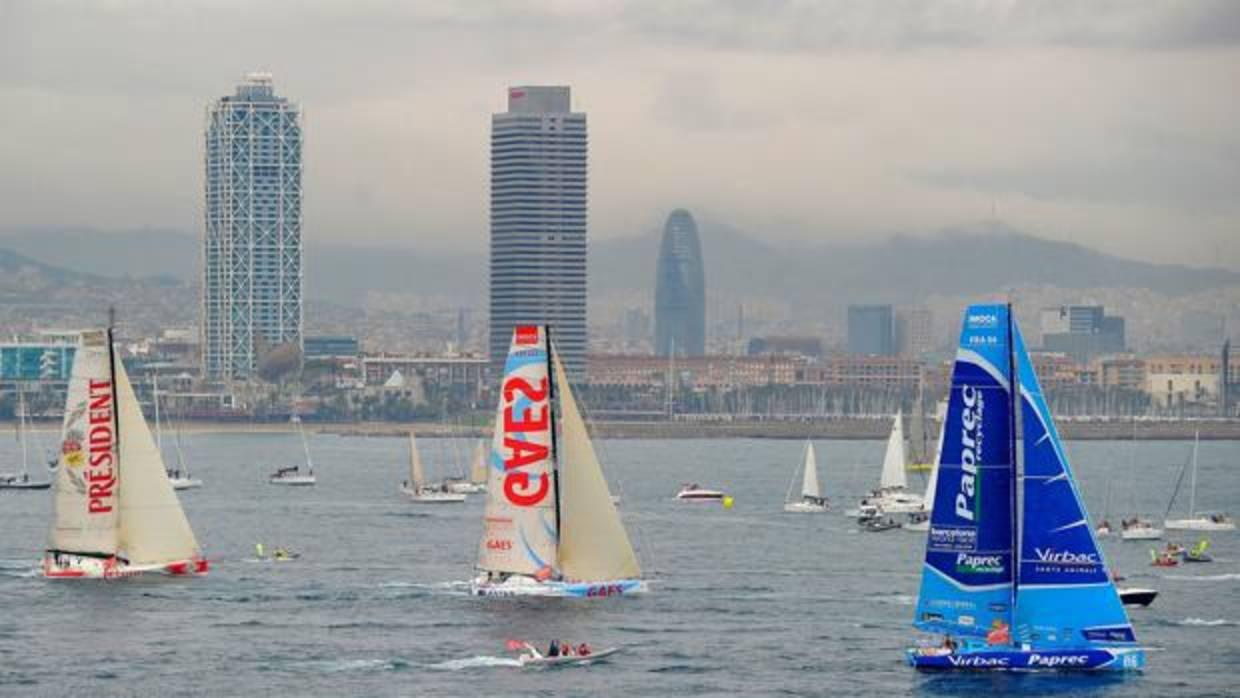 Barcos de la Barcelona World Race, en una imagen de archivo