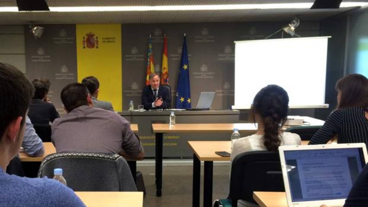 Imagen del delegado del Gobierno en la Comunidad Valenciana, Juan Carlos Moragues, tomada este martes