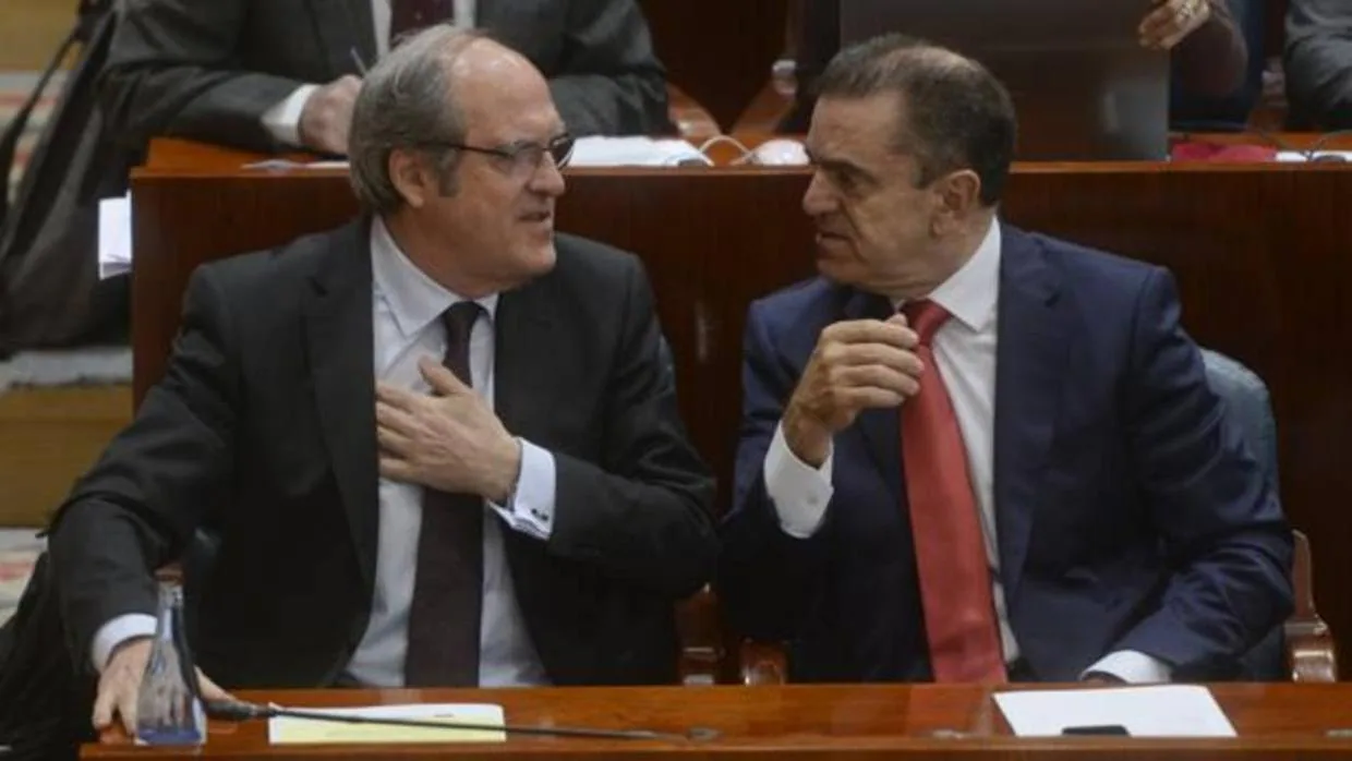 Ángel Gabilondo y José Manuel Franco, portavoz y portavoz adjunto del grupo socialista en la Asamblea de Madrid