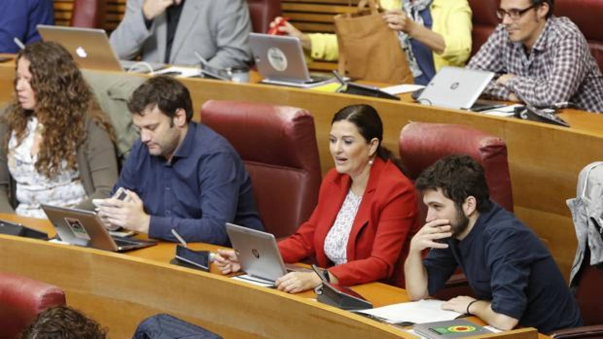 Los portavoces de Podemos en las Cortes Valencianas