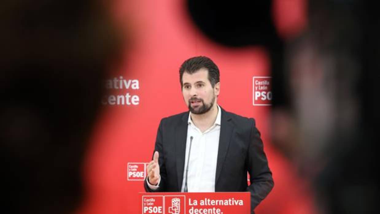 Luis Tudanca durante su comparecencia tras el pleno de la Comisión Ejecutiva del PSOE de Castilla y León