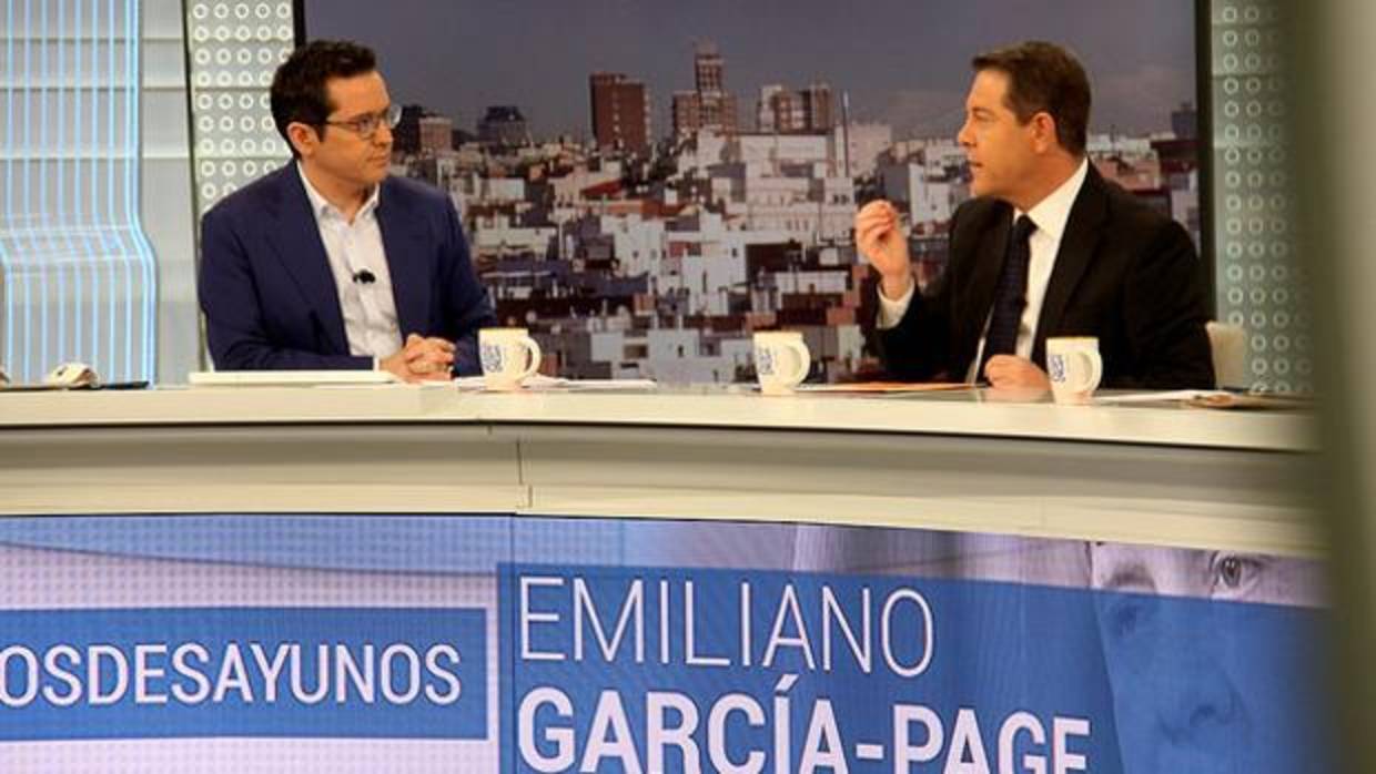 Emiliano García-Page en «Los desayunos» de TVE